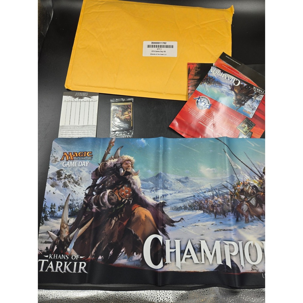 MTG Khans of Tarkir Game Day Kit Champion Playmat & Promos KTK KIT